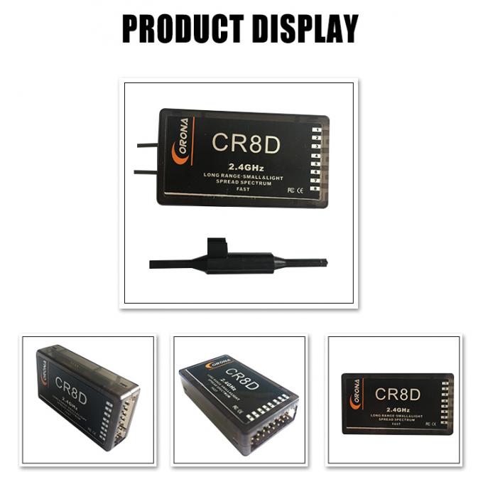 Récepteur d'émetteur de rc de la COURONNE CR8D 2.4ghz DSSS compatible pour des voitures de rc de moto de rc